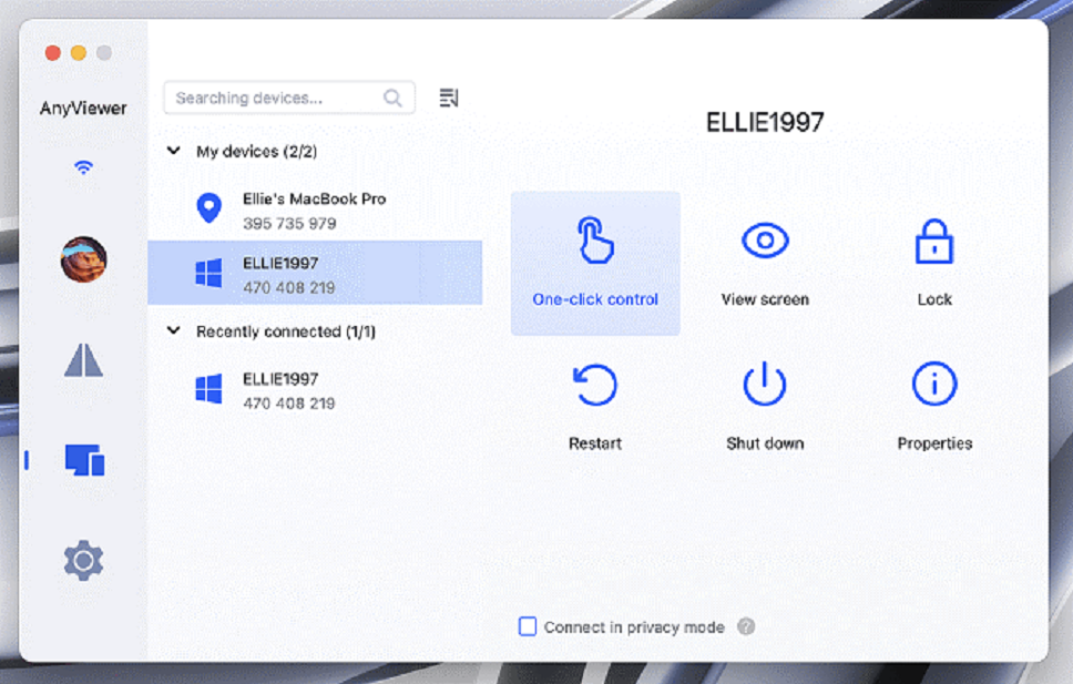 AnyViewer on Mac