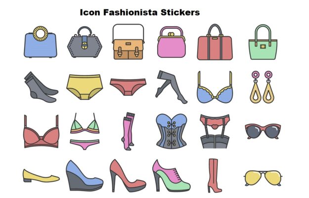 icon fashionista stickers