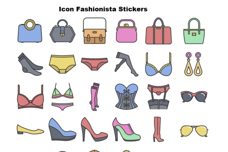icon fashionista stickers