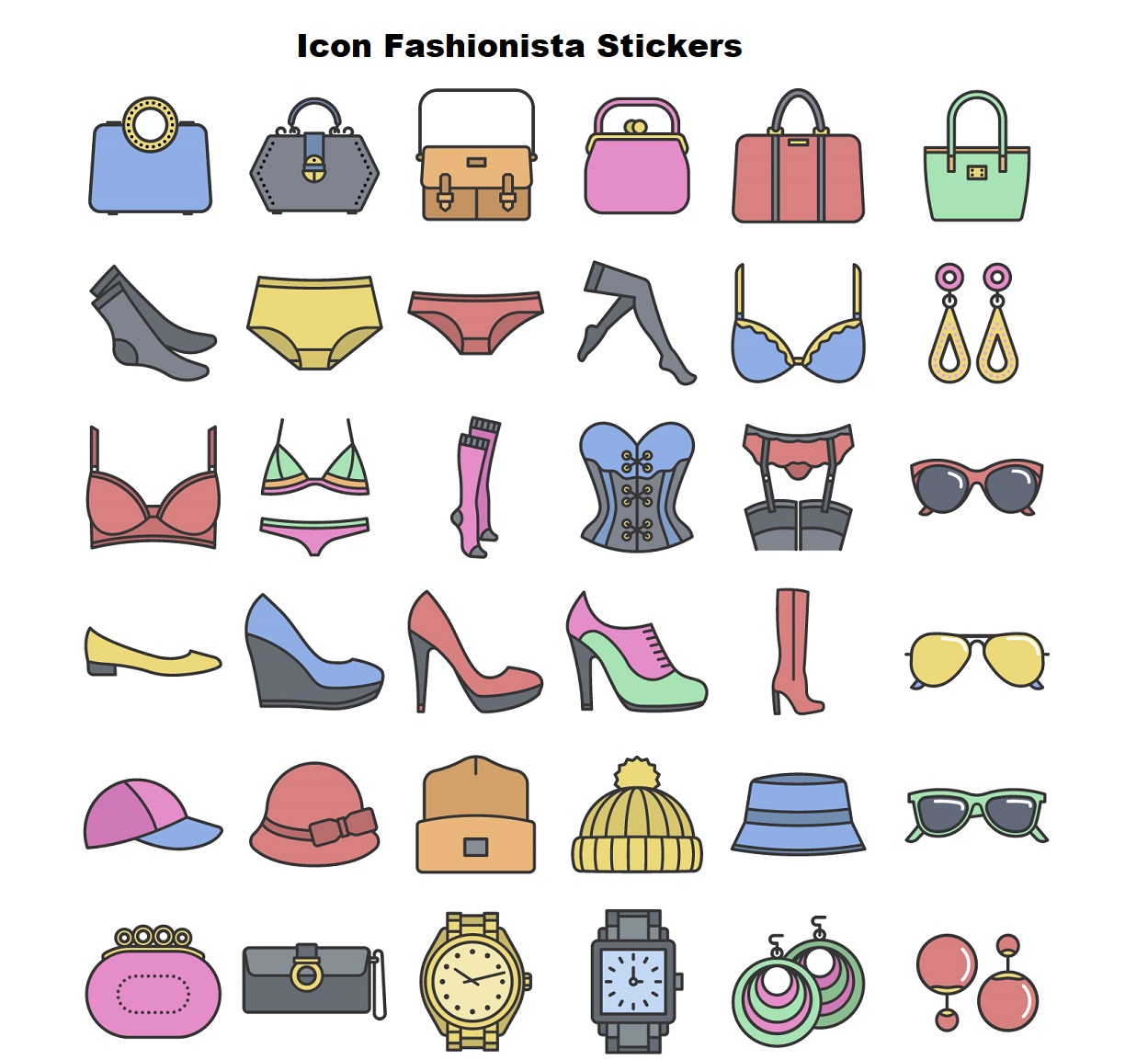 icon fashionista stickers